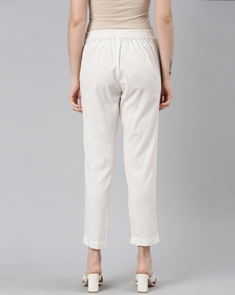 Emaline, Pants & Jumpsuits, Emaline Womens White Stretch Pants Size 4  Petite