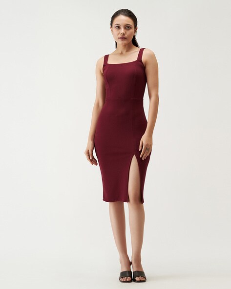 URBANIC Brown Bodycon Dress Price in India, Full Specifications & Offers |  DTashion.com
