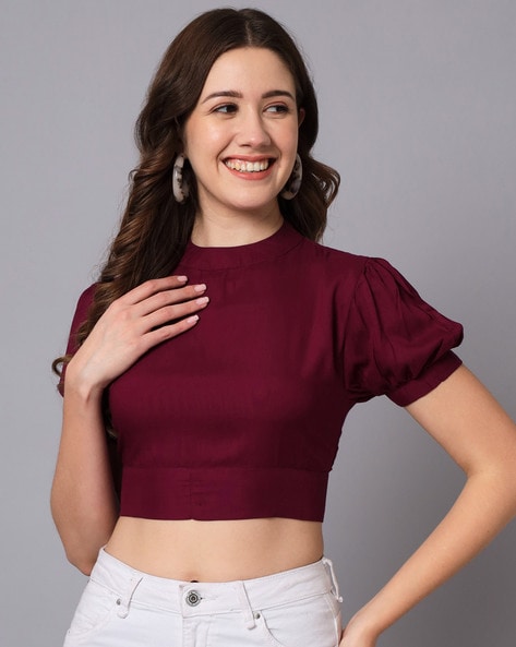 Burgundy crop 2024 top sweater