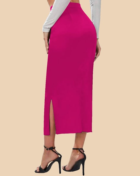 High waisted clearance pink pencil skirt