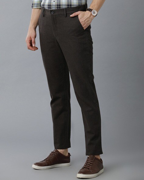 Lyon Beige Striped Slim Fit Pants – Men's Priorities