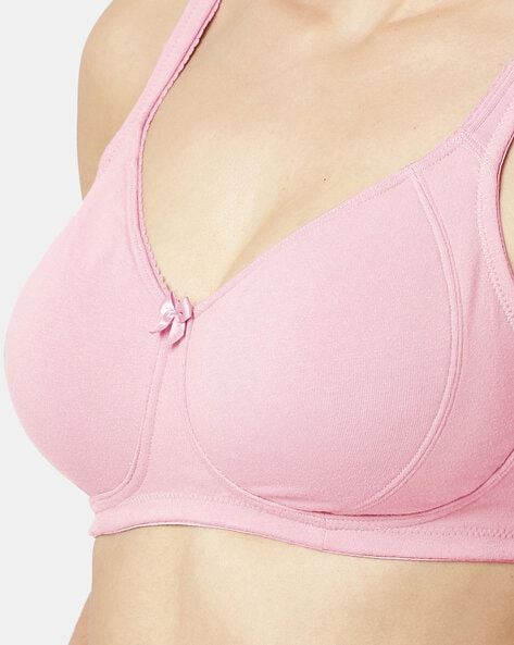 ES27 Wirefree Non Padded Cotton Elastane Full Coverage Plus Size Bra with  Broad Wings