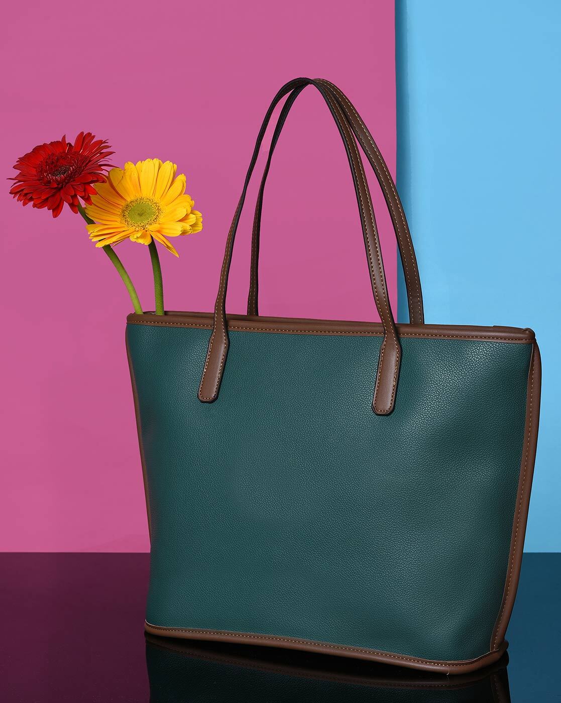 Green best sale tote purse