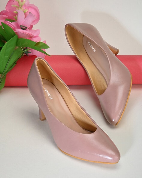 Something Bleu Women's Sadie D'Orsay Kitten Heel in Hot Pink Satin