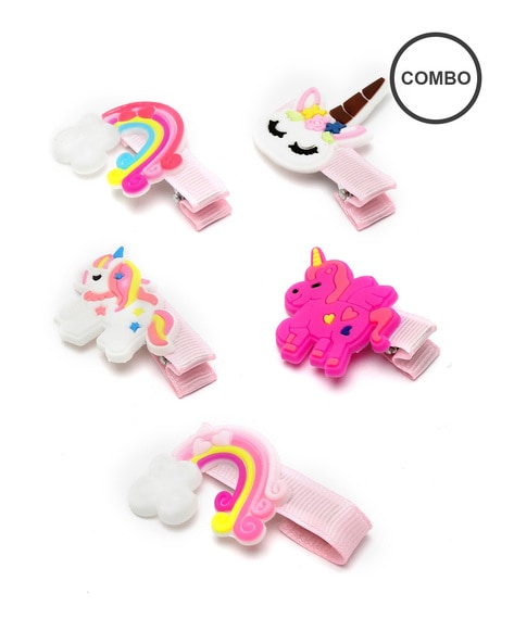 Set of 4 Unicorn Hair Clips