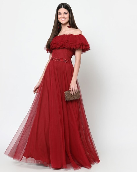 Long Off the Shoulder Prom Dresses  Off the Shoulder Prom Gowns  ABC  Fashion