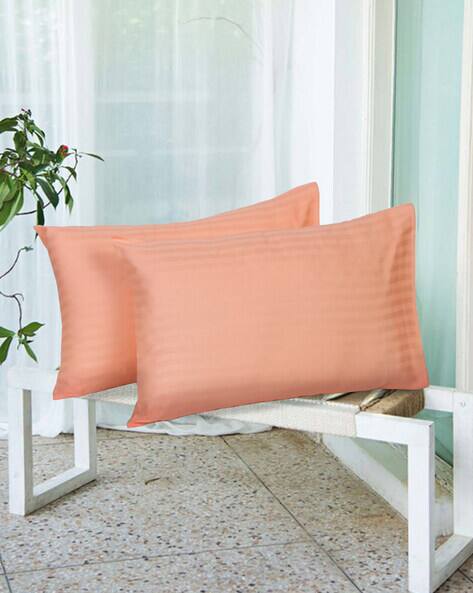Coral Peach Couch Pillows Buy THROW PILLOW Solid Peach Cotton