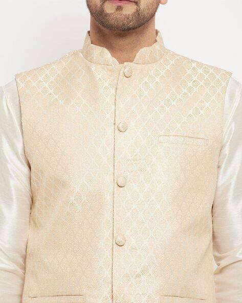 Checked Nehru jacket