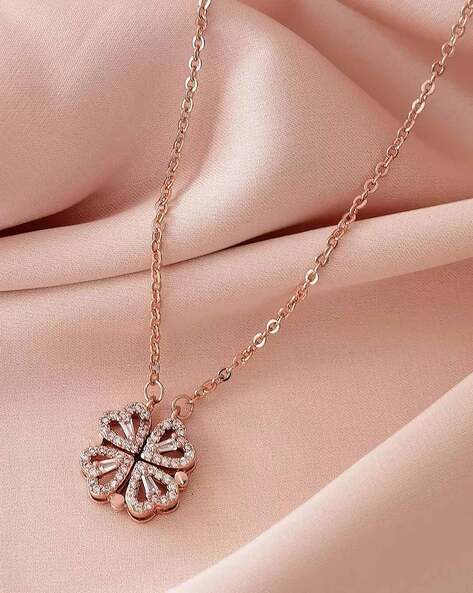 Rose gold fashion on sale necklace