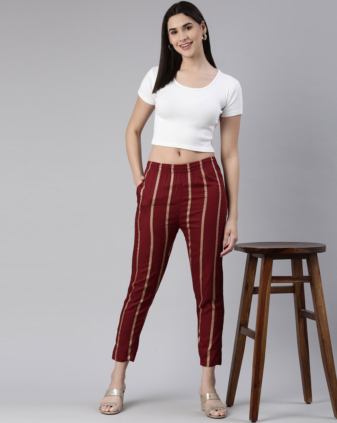 Bootcut Trousers with Flat Front