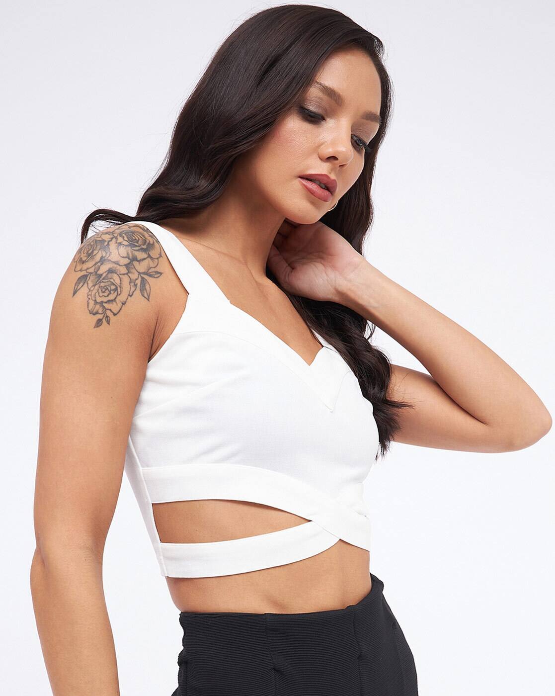 yo BIOTOP】bare bra top yo biotop bare bra top サイズ1 ブラック