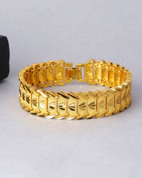 22kt Yellow Gold Customized Heavy Men's Bracelet, All Sizes Gifting Bracelet,  New Fancy Stylish Bracelet Men's Wedding Gift Jewelry Gbr40 - Etsy