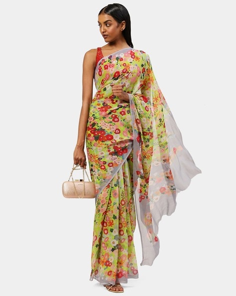 Buy Mehendi Sarees for Women by Rekha Maniyar Online | Ajio.com