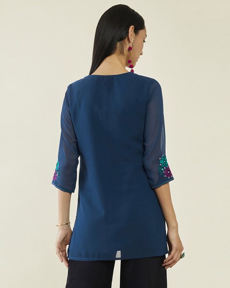 Buy Blue Kurtis & Tunics for Women by SOCH Online