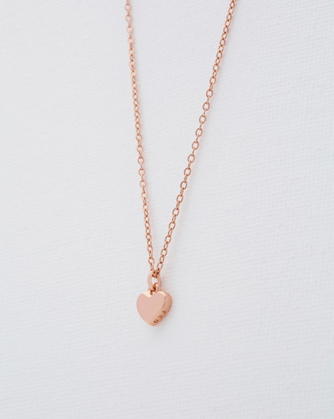 Ted Baker Hara tiny heart pendant necklace in rose gold | ASOS