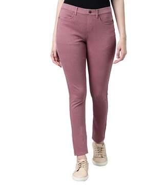 Buy Light Wine Jeans & Jeggings for Women by GO COLORS