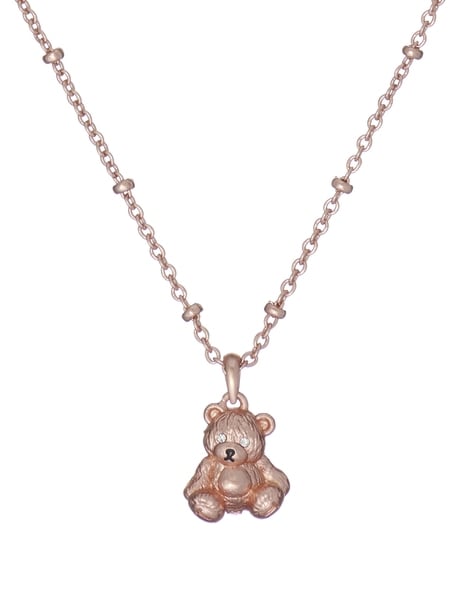 Gold Teddy Bear Necklace - Micro Rimmer Bear - IF & Co.