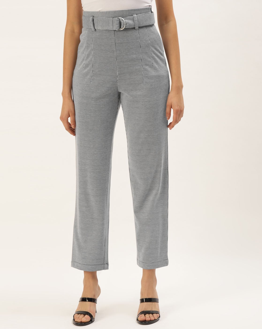 Buy Grey Trousers & Pants for Women by Zastraa Online