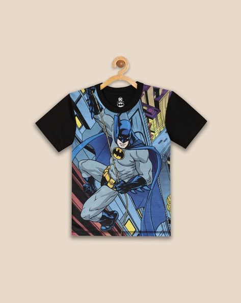 Kidsville Batman Print Crew-Neck T-Shirt