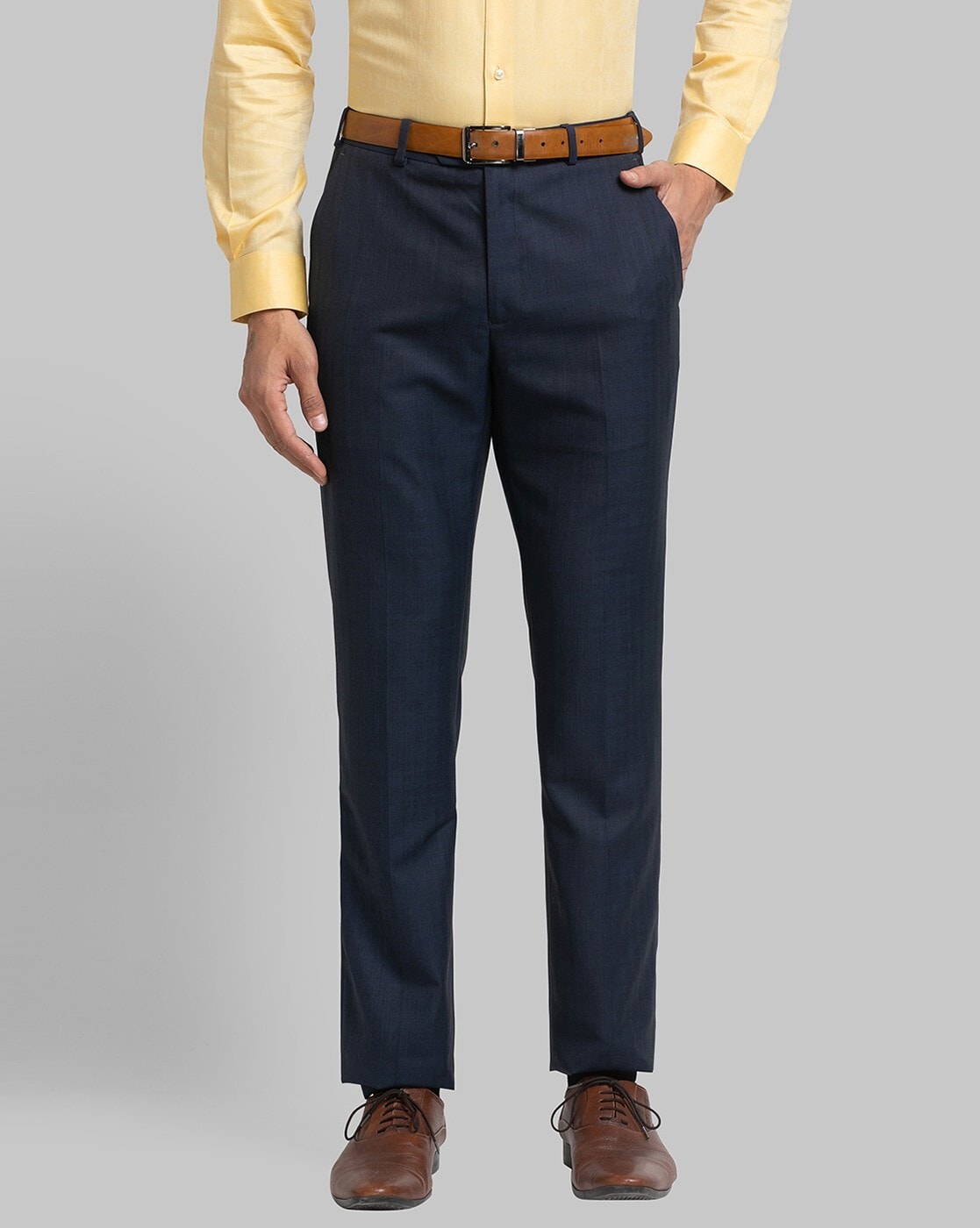 Buy Beige Trousers & Pants for Men by RAYMOND Online | Ajio.com