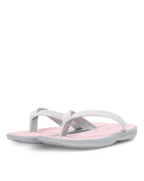 Puma Logo Print T-Strap Flip-Flops