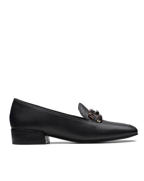 Clarks black outlet loafers womens