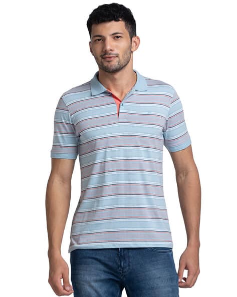 Half Sleeve Raymond Shirts Online Buy Blue Tshirts For Men By