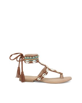 Buy Brown Flat Sandals for Women by Tao Paris Online Ajio