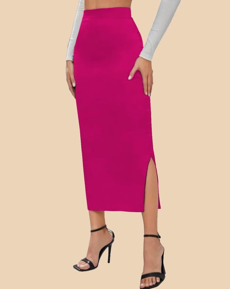 High waisted hotsell pencil skirt pink