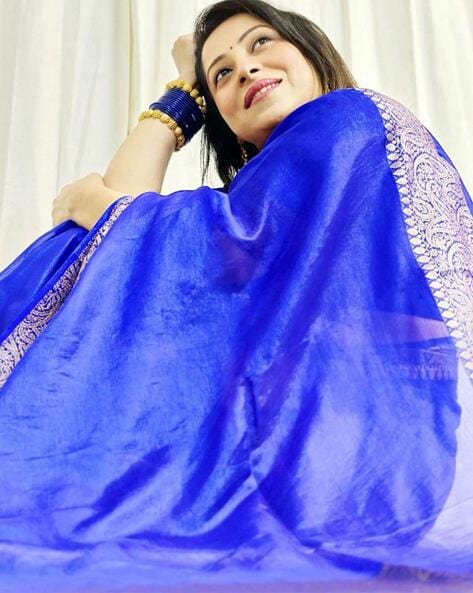 Shop the Hottest Blue Silk Saree Online Now
