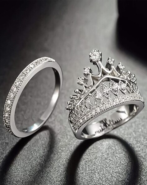 Buy Crown Ring,ruby Crown Ring,queen Crown Ring,princess Crown Ring,tiara  Ring,crown Ring, Crown Ring, Cubic Zirconia Ring Online in India - Etsy
