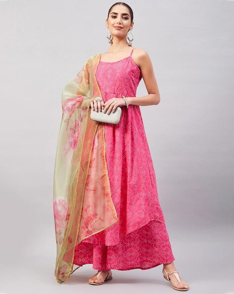 Attractive Black & Pink Colored Casual Wear Printed Crepe Salwar Suit at Rs  549.00 | Ladies Salwar Suits | ID: 2851807584812