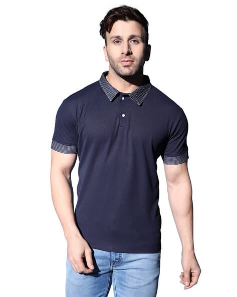 LERIYA FASHION Regular Fit Polo T-Shirt with Button Closure