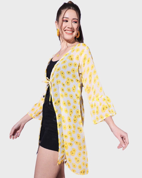 Buy Yellow Shrugs & Jackets for Women by RIGO Online | Ajio.com