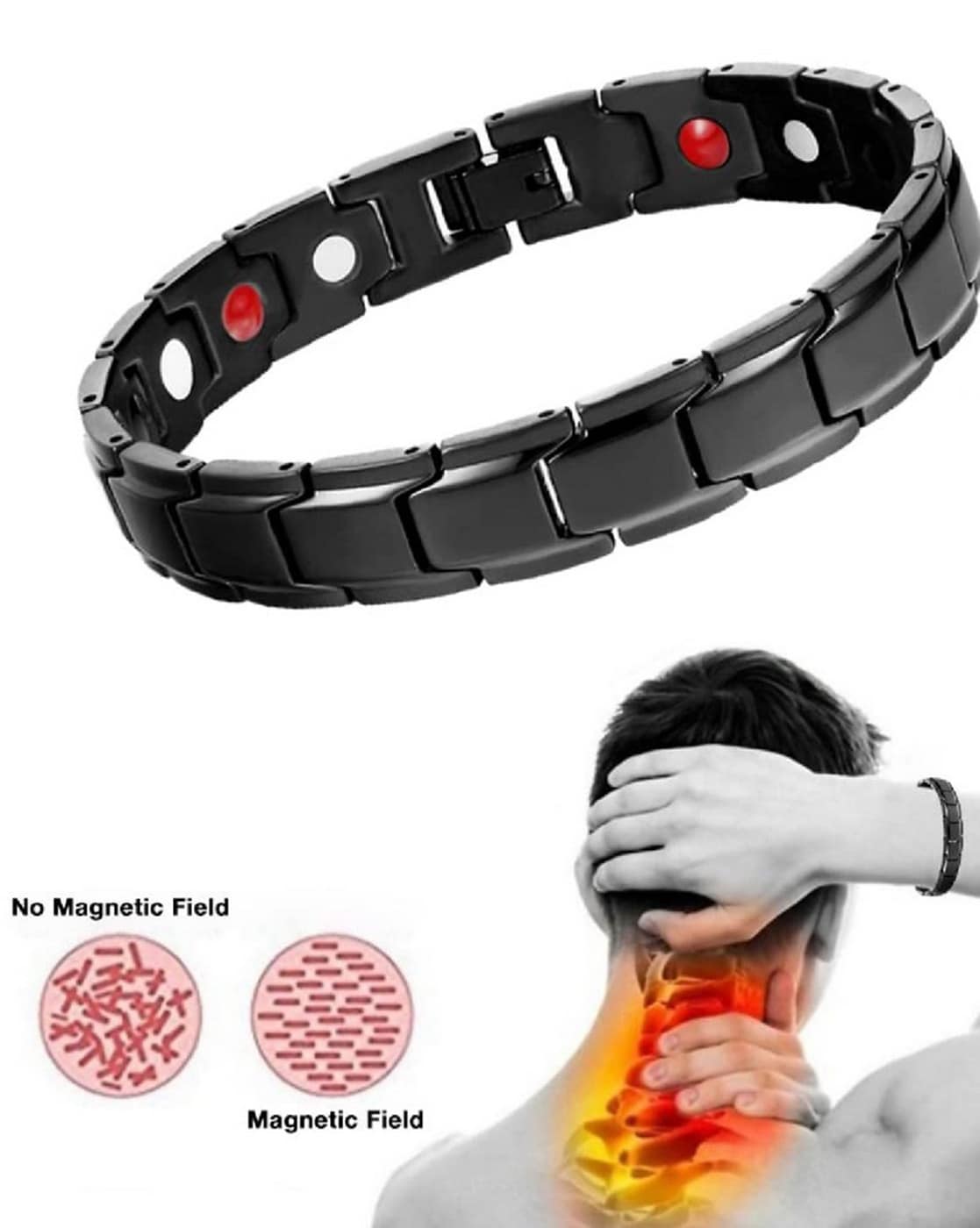 WelMag Bio Energy Magnetic Bracelet For Men Wide Silver Cuff Braces With  Homme Healing Mens Jewelry Perfect Christmas Gift From Efwmz, $23.03 |  DHgate.Com