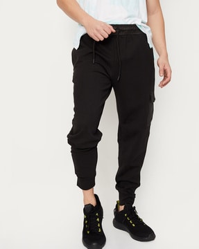 Mens designer sales black joggers