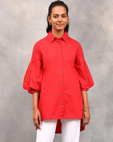 Buy Red Kurtis Tunics for Women by Fabindia Online Ajio