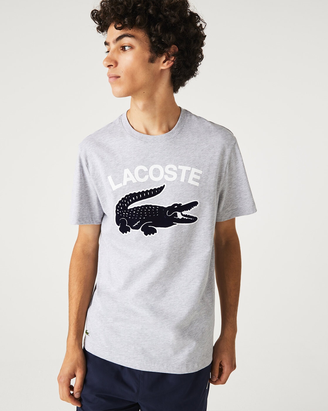 Lacoste Pique Stacked Croc Logo Short Sleeve Polo Shirt | Dillard's
