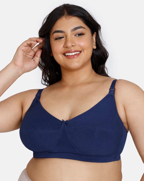 Cotton Zivame Double Layered Non Wired Maternity Bra at Best Price