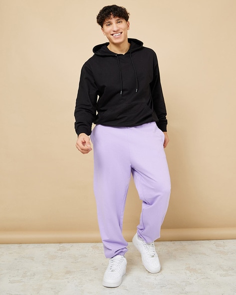 Buy Purple Track Pants for Men by Styli Online Ajio