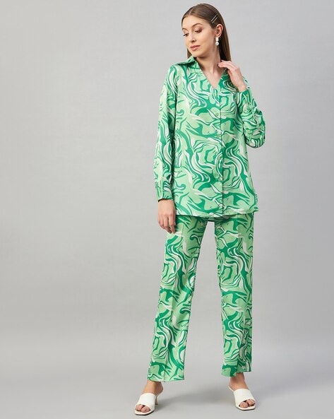 Buy Green Trousers & Pants for Women by ORCHID BLUES Online