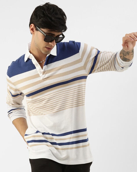 Striped t shop shirt mens india