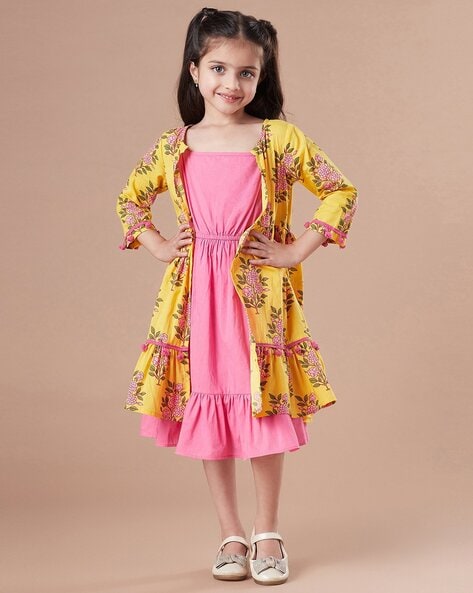 Baby frock with shrug sale