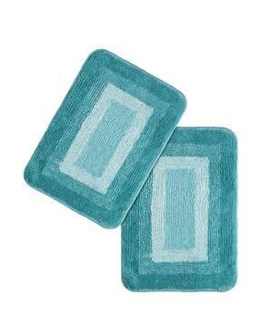 saral home Set of 2 Colourblock Bath Door Mats 19.6" x 13.7"-picture-12