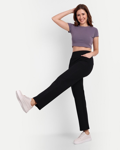 Women's Fully Stretchable Full Length Slim Fit Trousers Pant at Rs