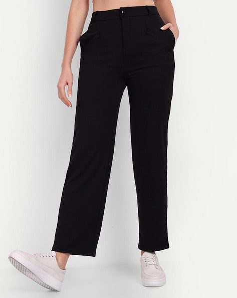 Easy Crop Trouser | Straight (Black) | Betabrand