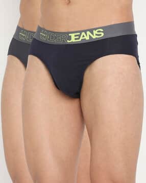 underjeans by spykar Pack of 2 Briefs with Elasticated Waist-picture-37