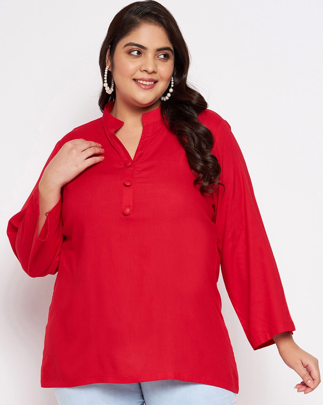 Plus size shop red shirt