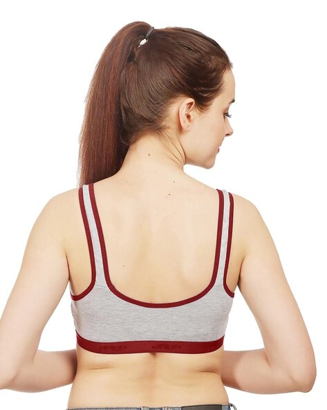 Maroon Women Sports Non Padded Bra - Buy Maroon Women Sports Non