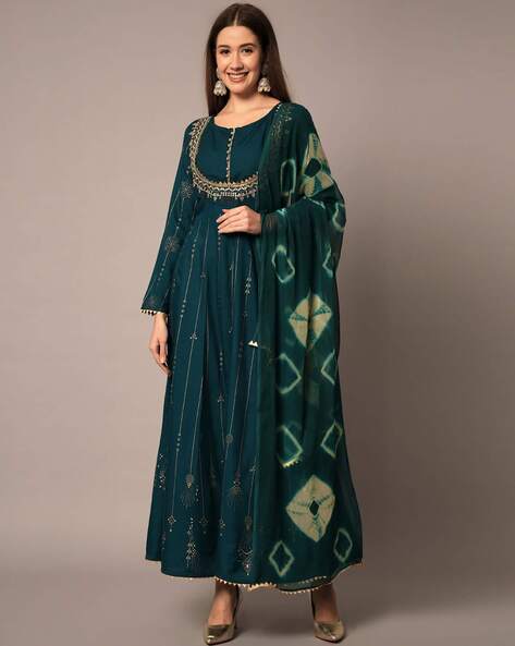 Indian Flared Kurta Set